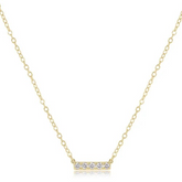 14kt Gold and Diamond Significance Bar Necklace - Five